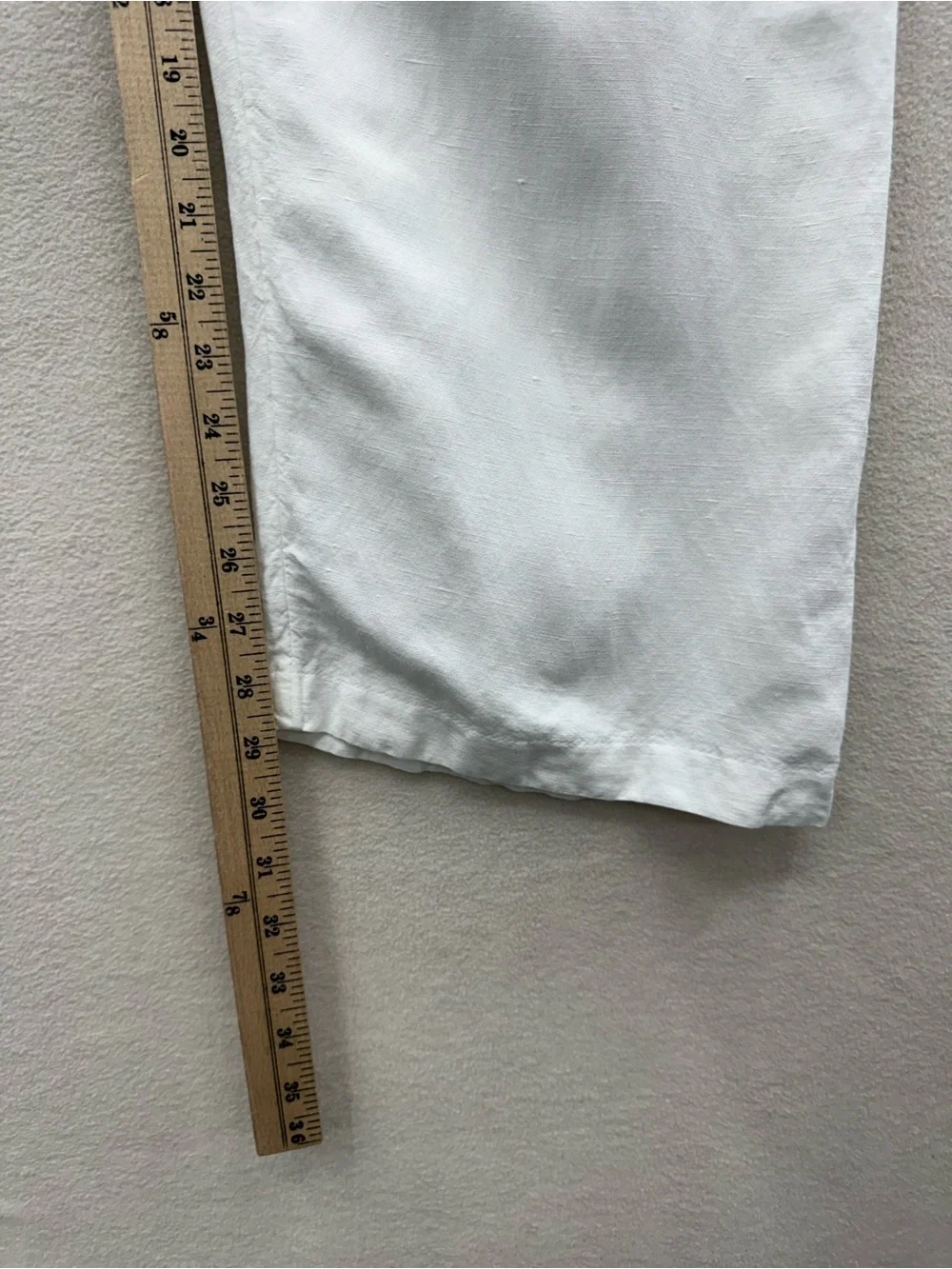 H&M Women’s Small Linen Blend Wide Leg Relaxed Pants White